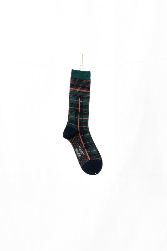 Antipast Tartan Check Women's Socks - Navy