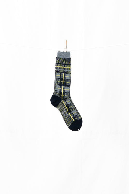 Antipast Tartan Check Women's Socks - M Grey