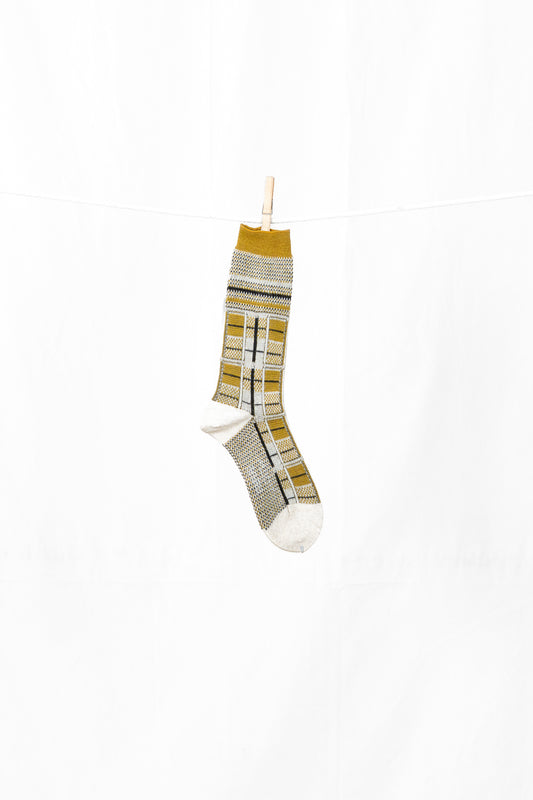 Antipast Tartan Check Women's Socks - Ivory