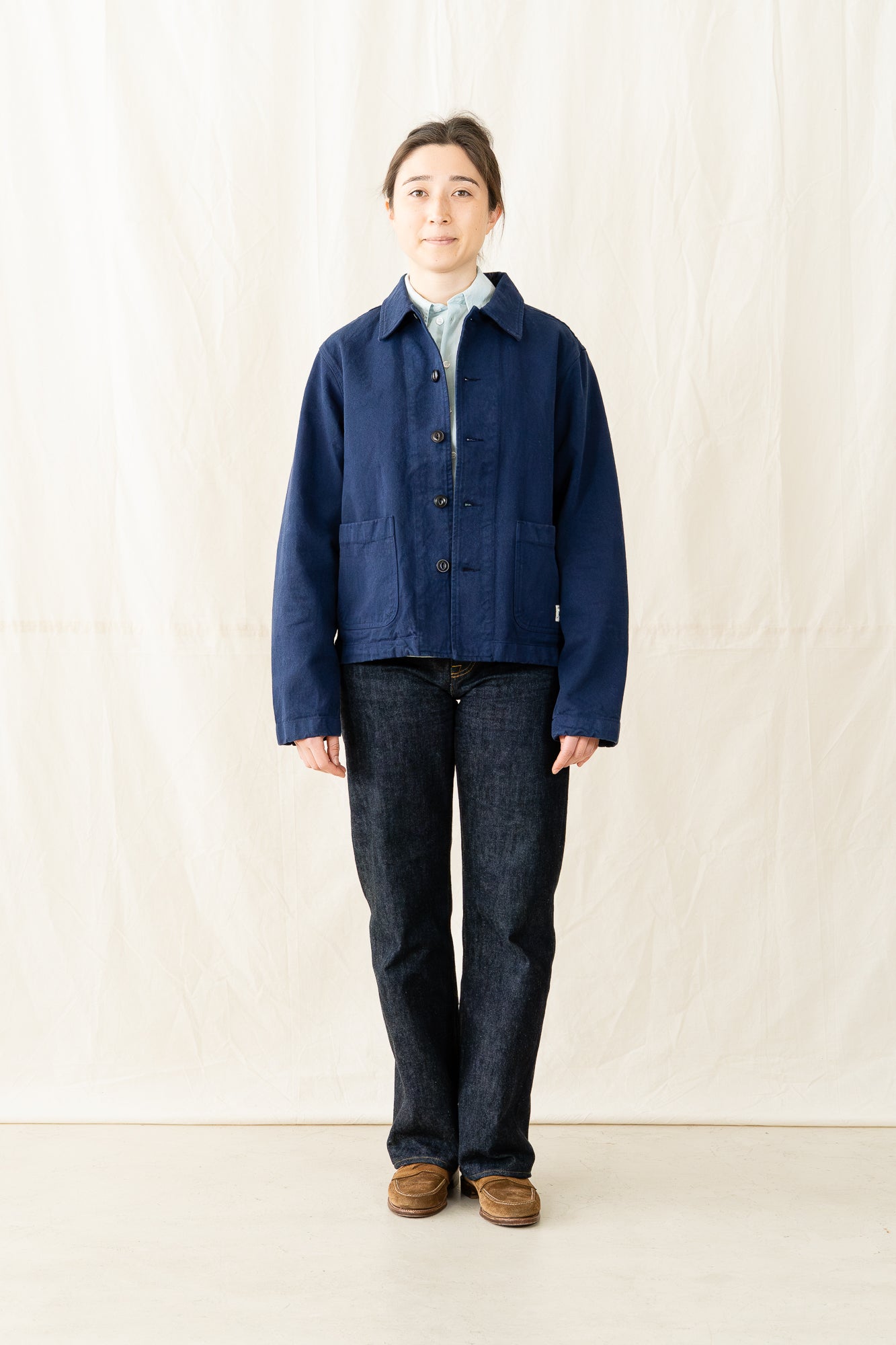 Merz b. Schwanen Cropped Broken Twill Jacket