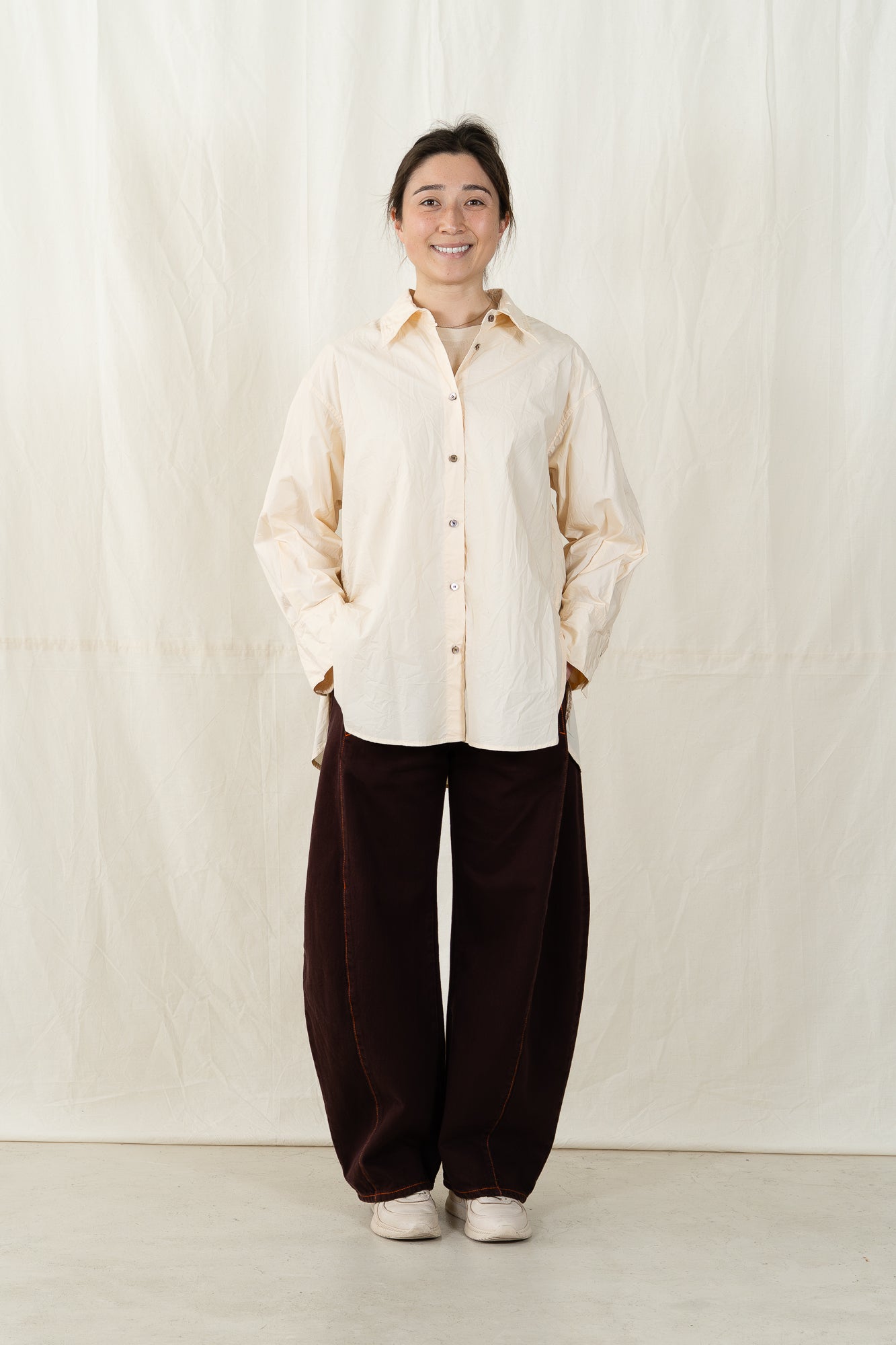 Sayaka Davis Crinkled Oversized Shirt