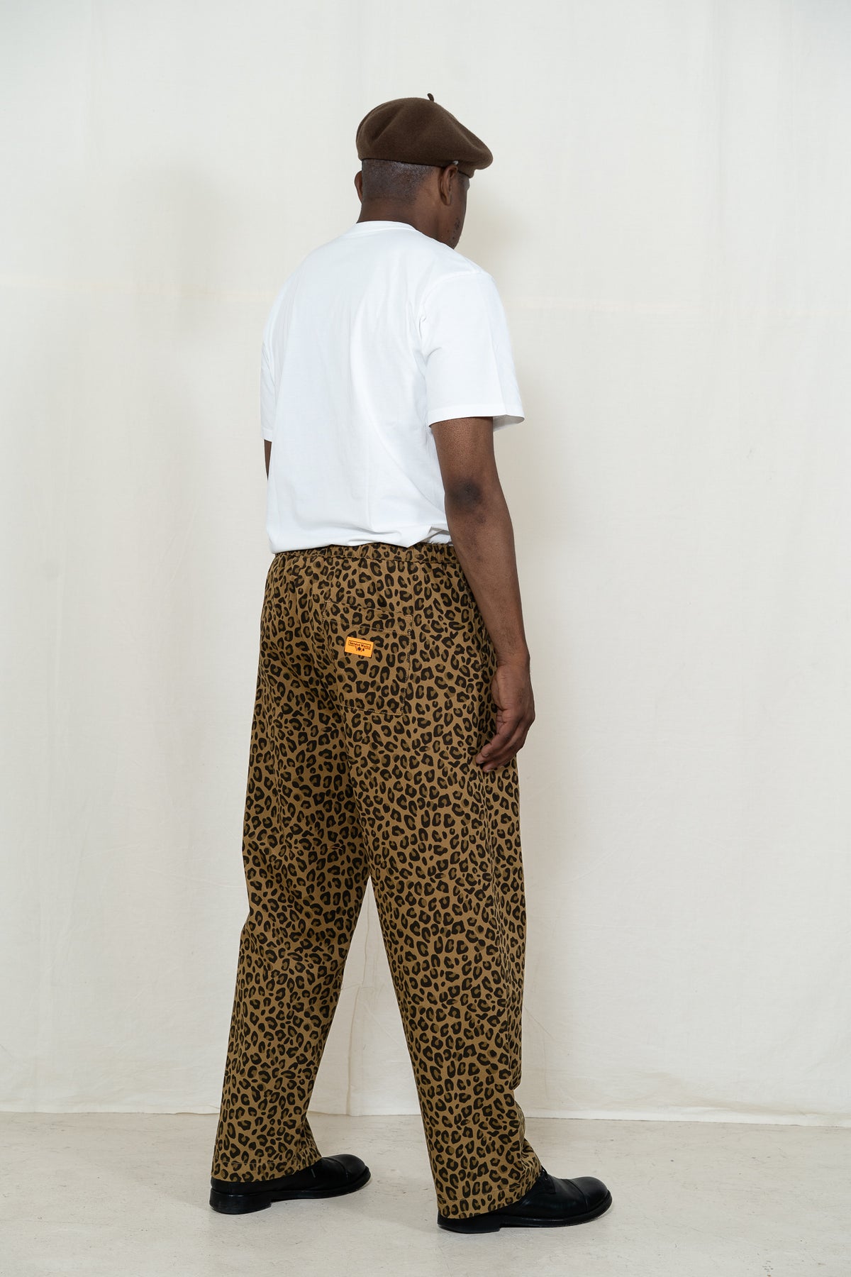 Service Works Easy Chef Pants in Brown Leopard Print