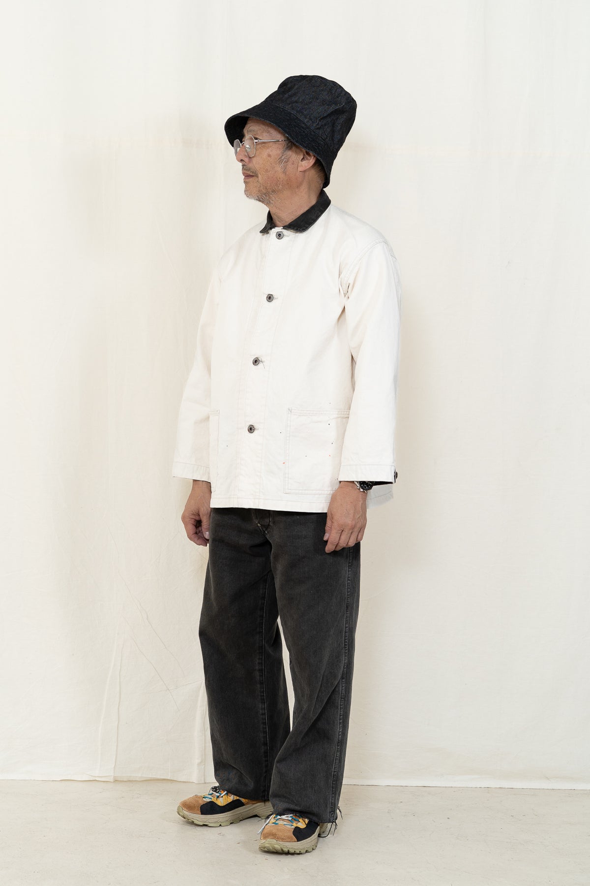 Engineered Garments Bucket Hat in Black Denim