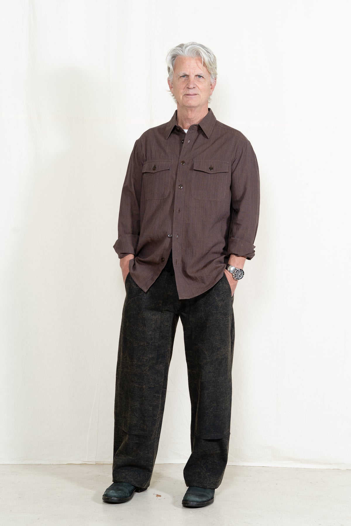 INDI + ASH Smith Workshirt in Coyote/Indigo