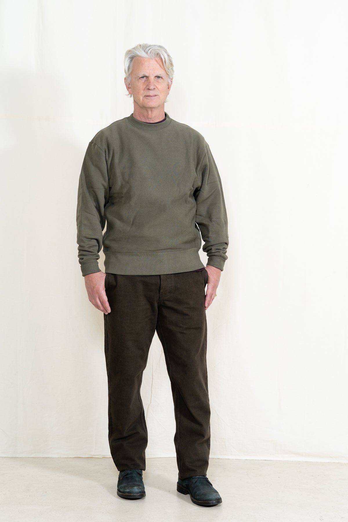 Power Goods Super Weight Crewneck in Dark Olive