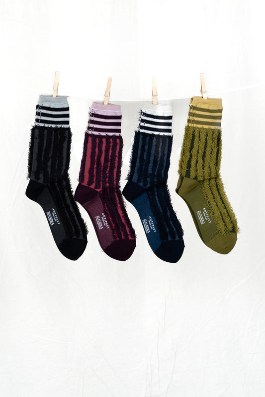 Antipast Stripe and Fringe Women's Socks