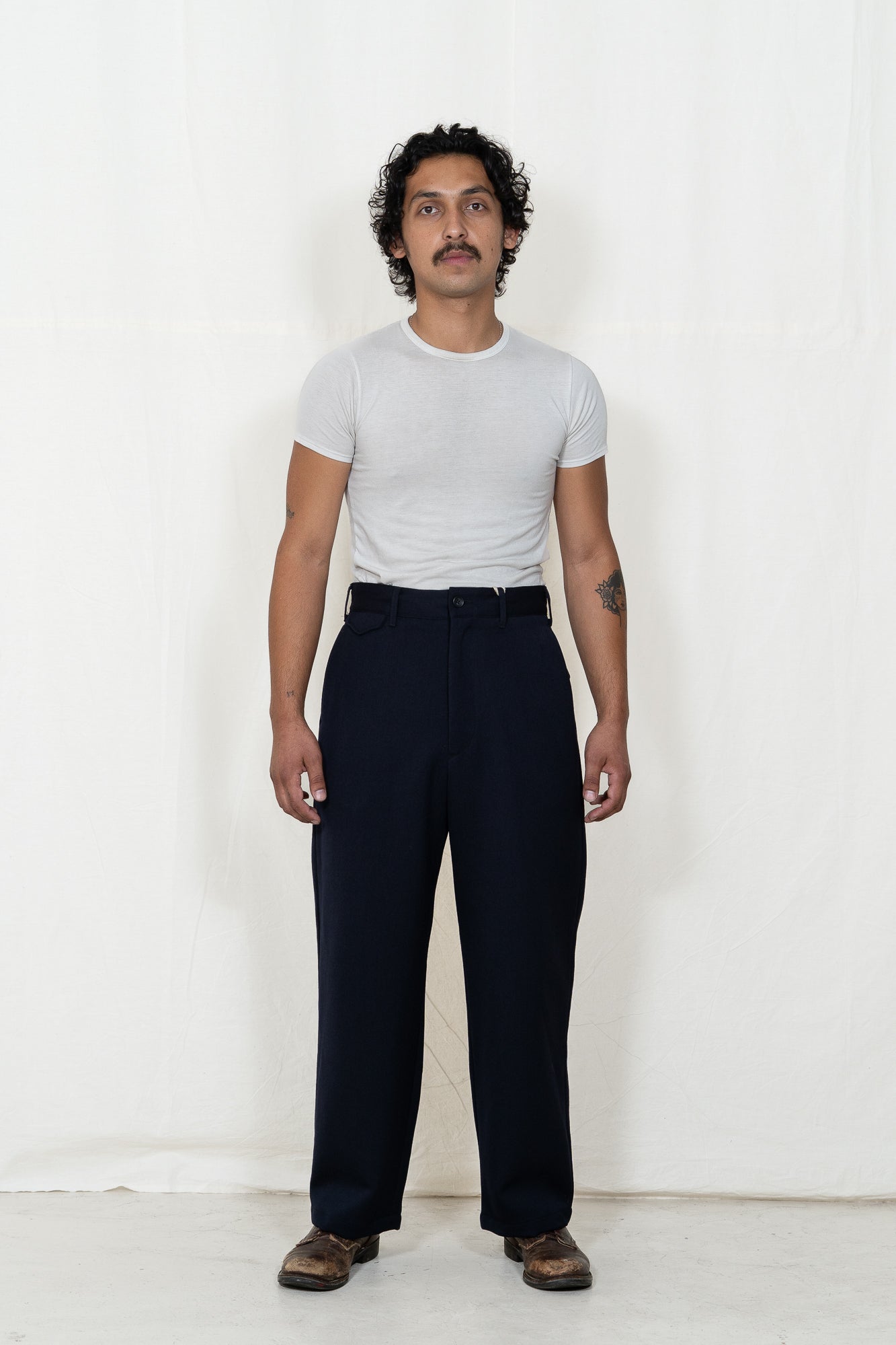 Engineered Garments Dk Navy Wool Officer Pant