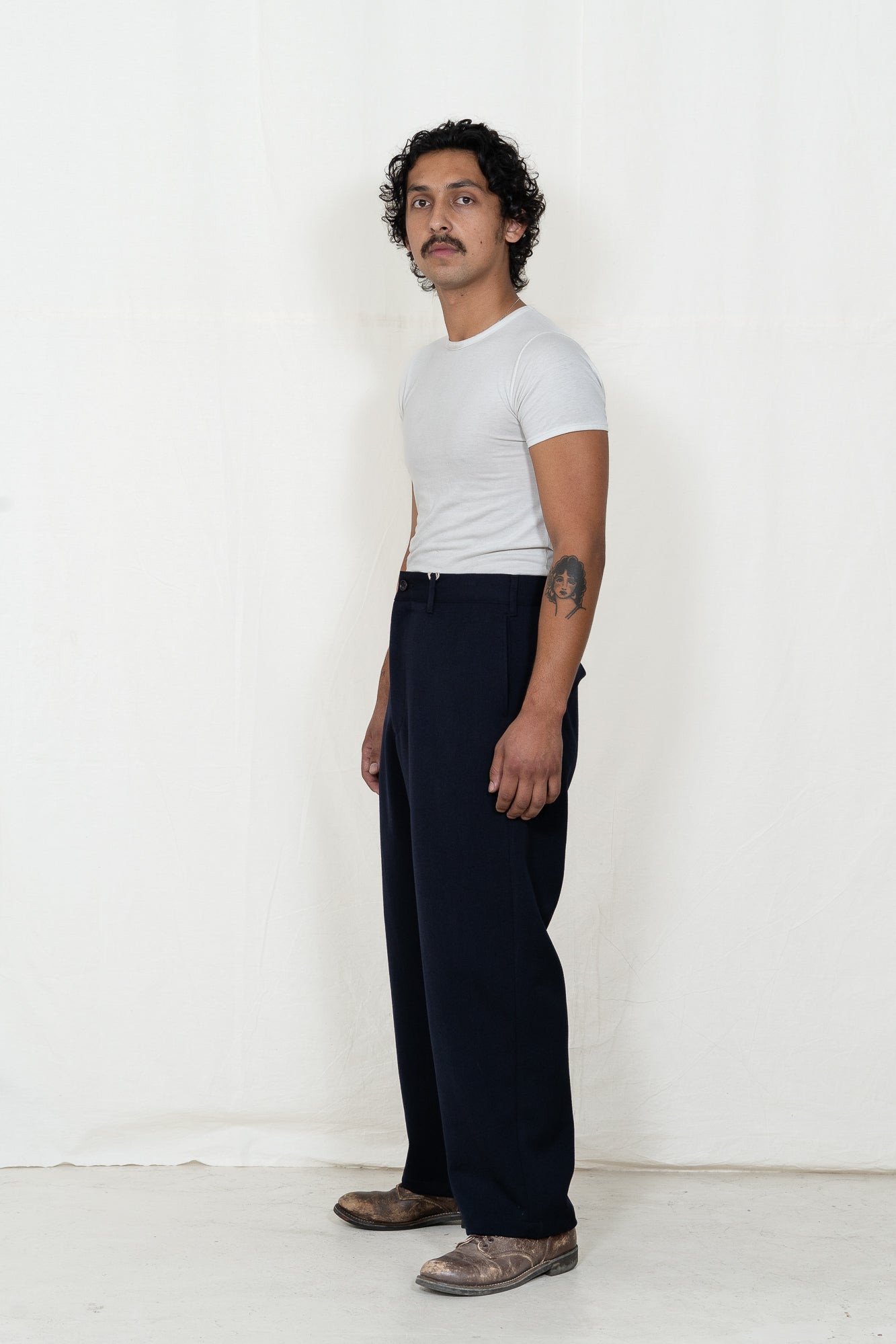 Engineered Garments Dk Navy Wool Officer Pant