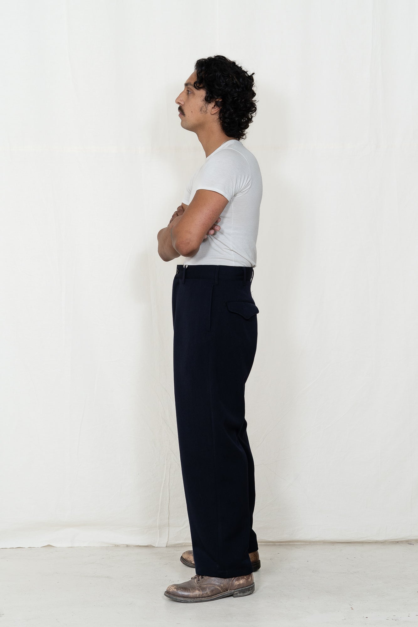 Engineered Garments Dk Navy Wool Officer Pant