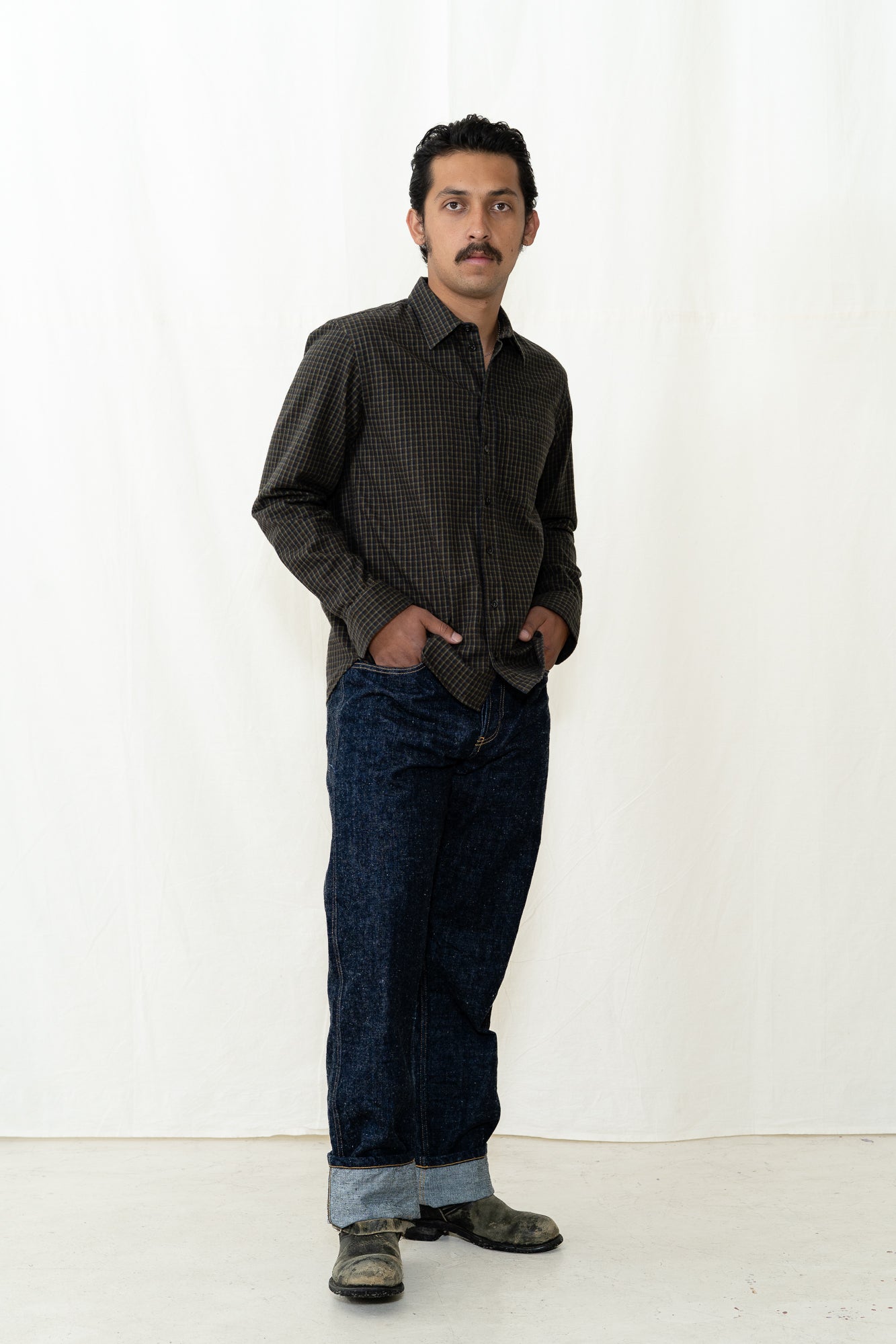 HANSEN Raymond Shirt in Dark Check