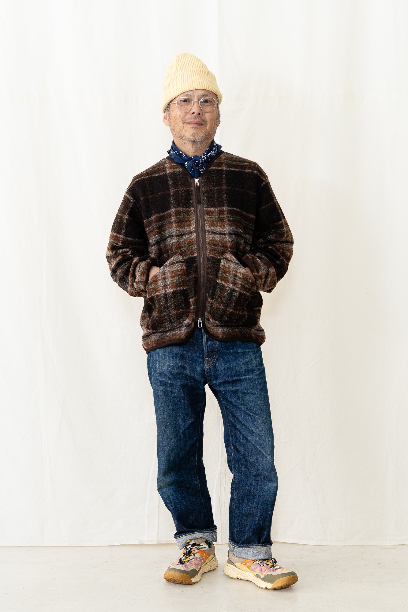 Universal Works Military Liner in Brown Fleece