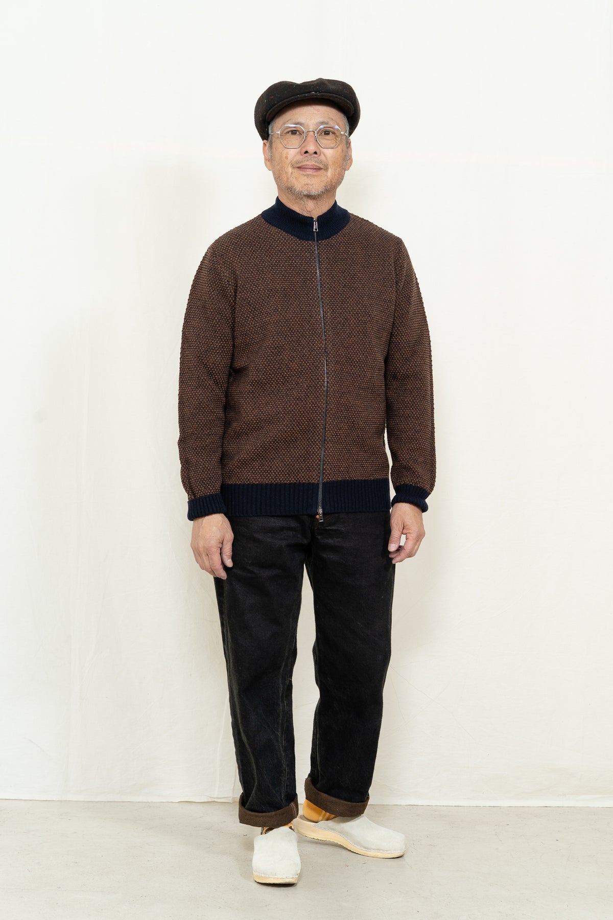 GRP ART. TEC6BIC Zip Jacket in Blue-Rust