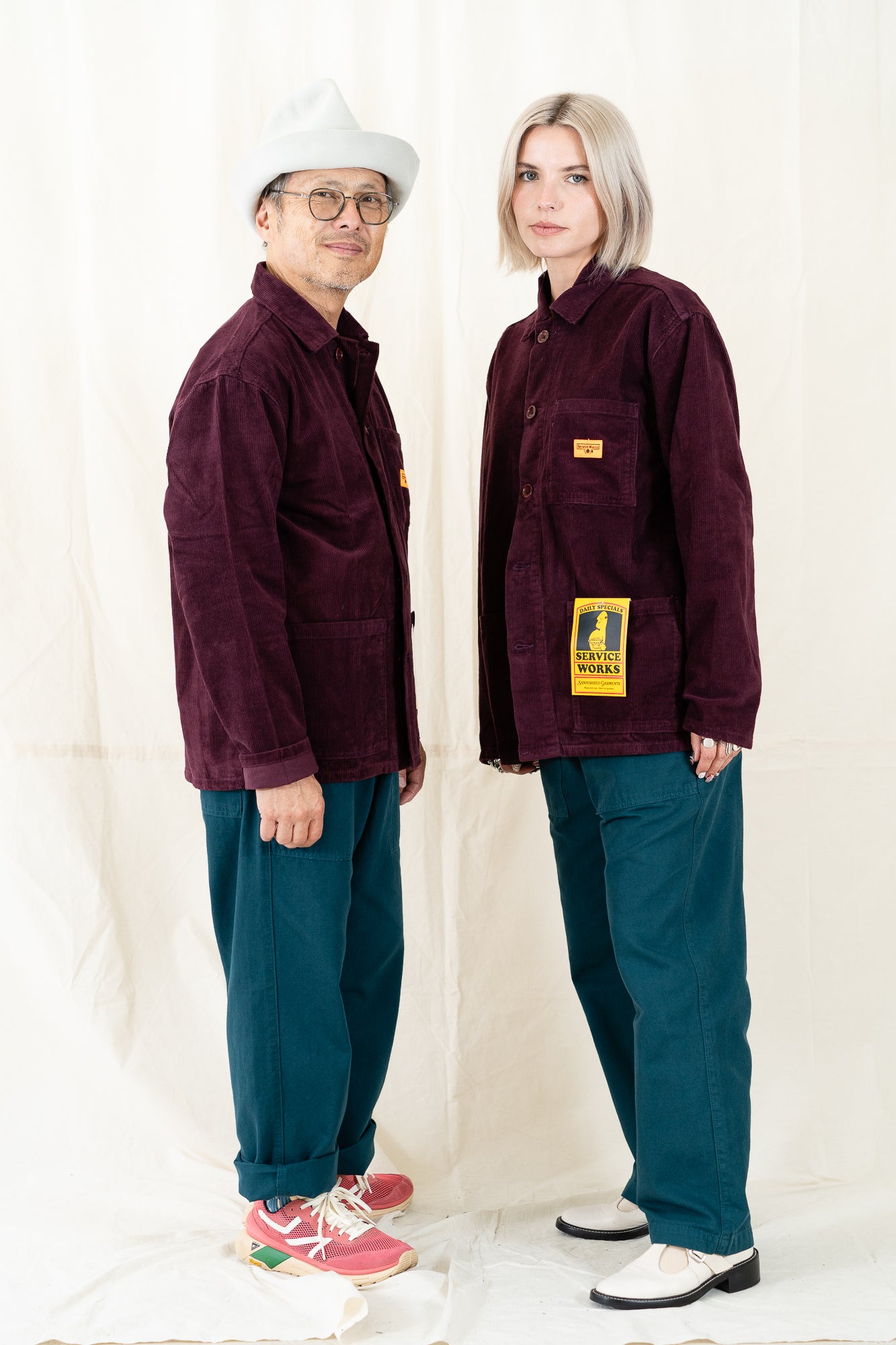 Service Works Plum Corduroy Coverall Jacket