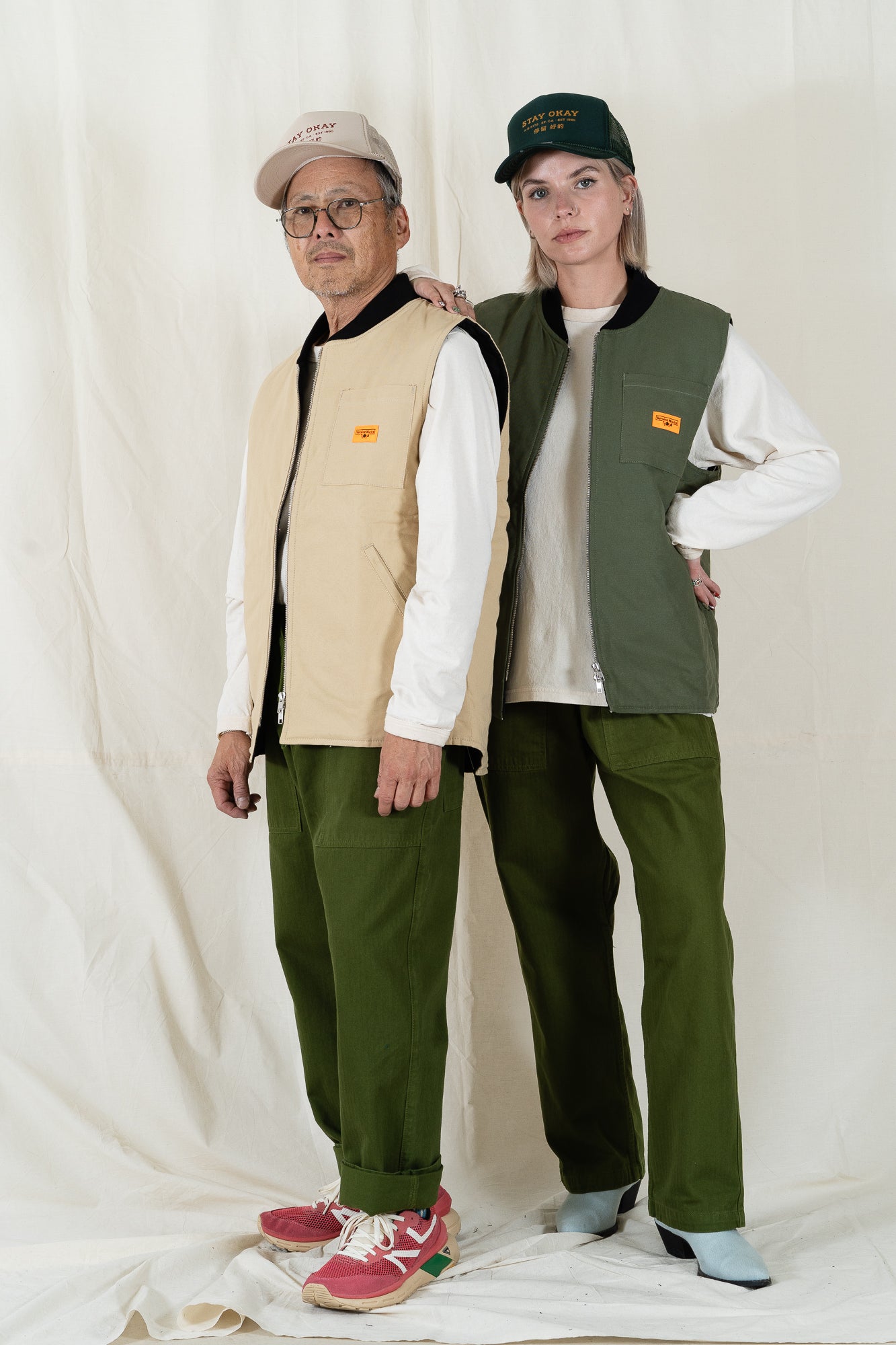 Service Works Padded Work Vest Pale Khaki