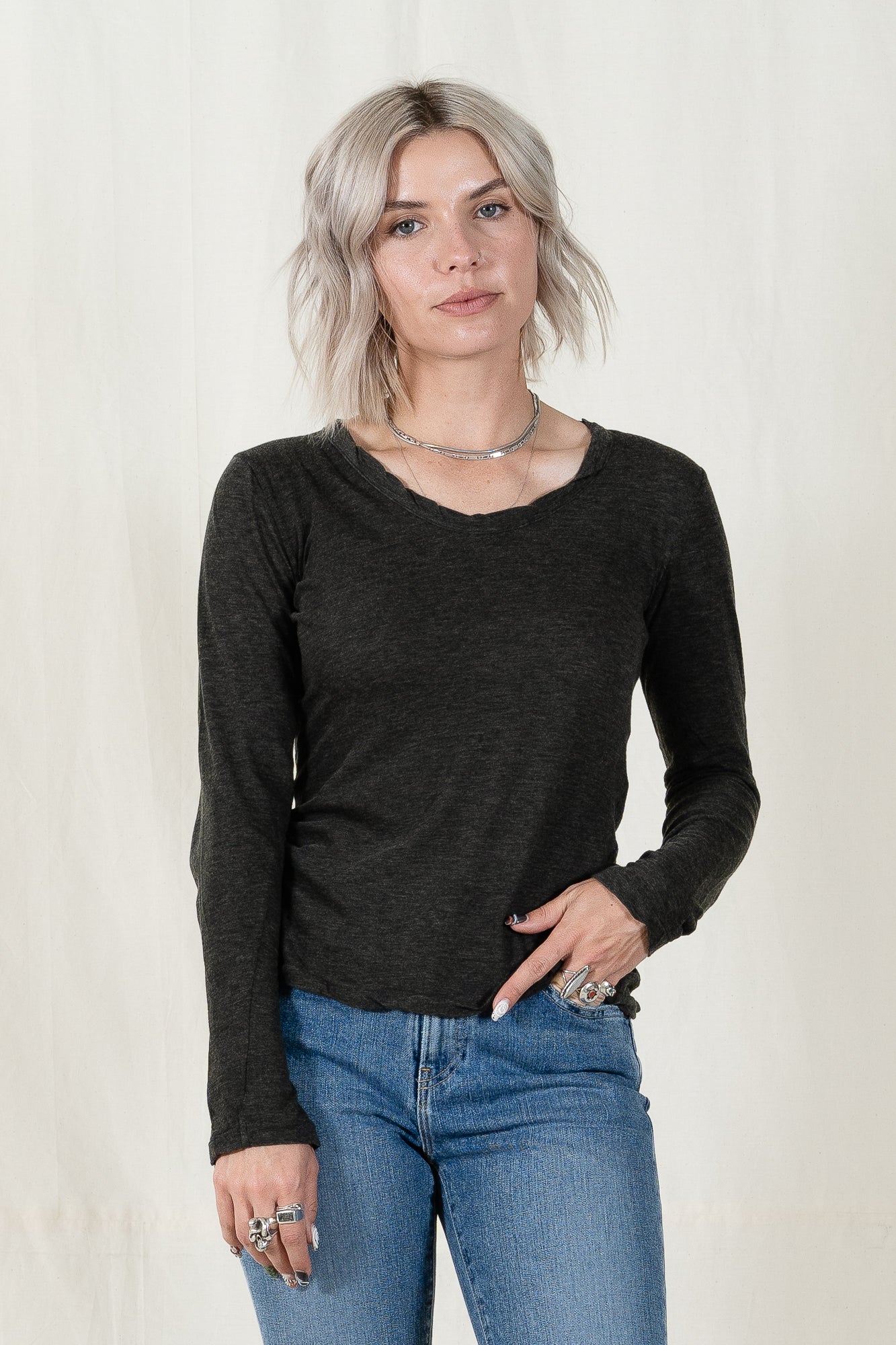 V::Room High Soft Jersey L/S Tee