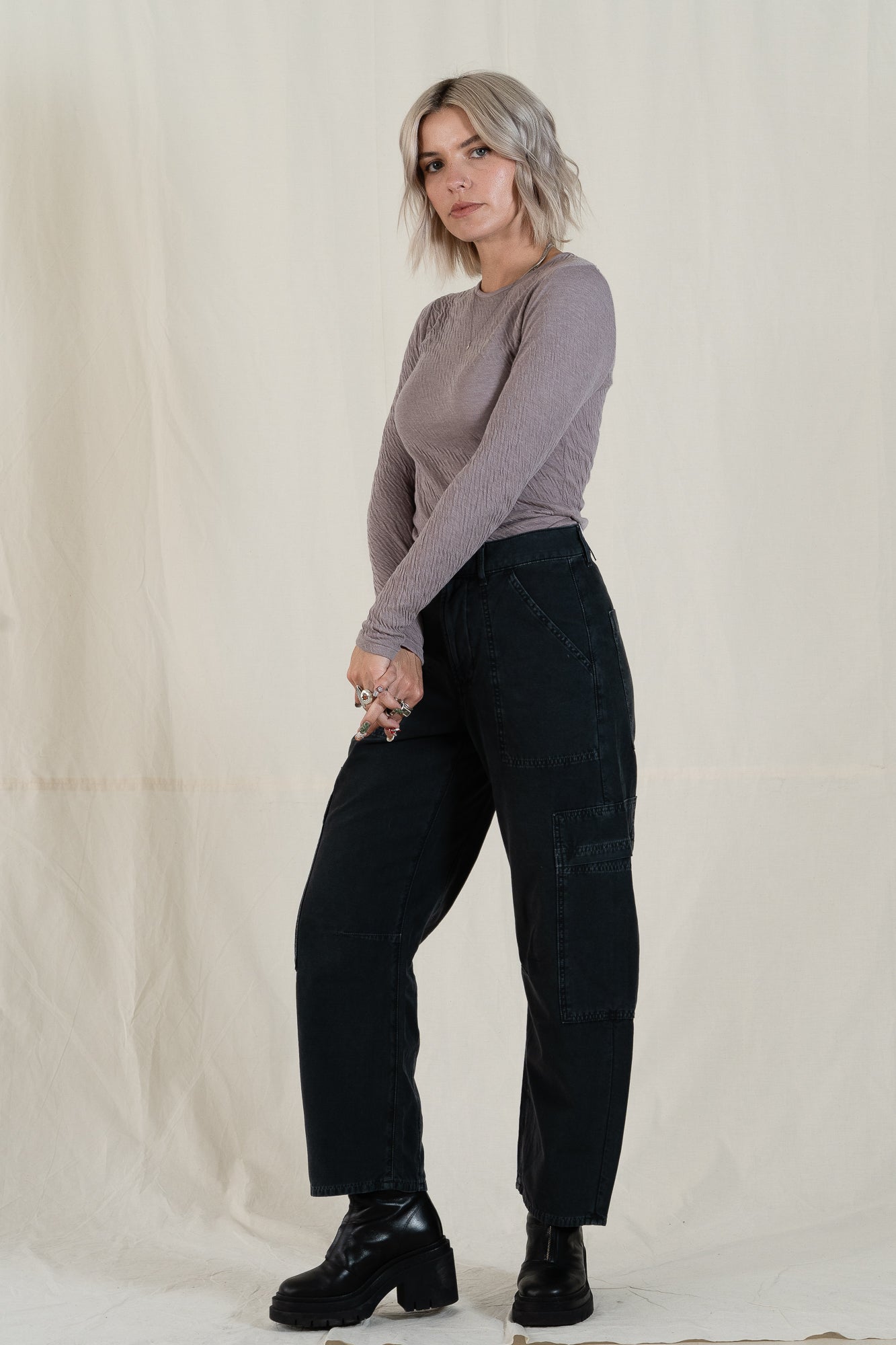 V::Room High Soft Double Face L/S Crew