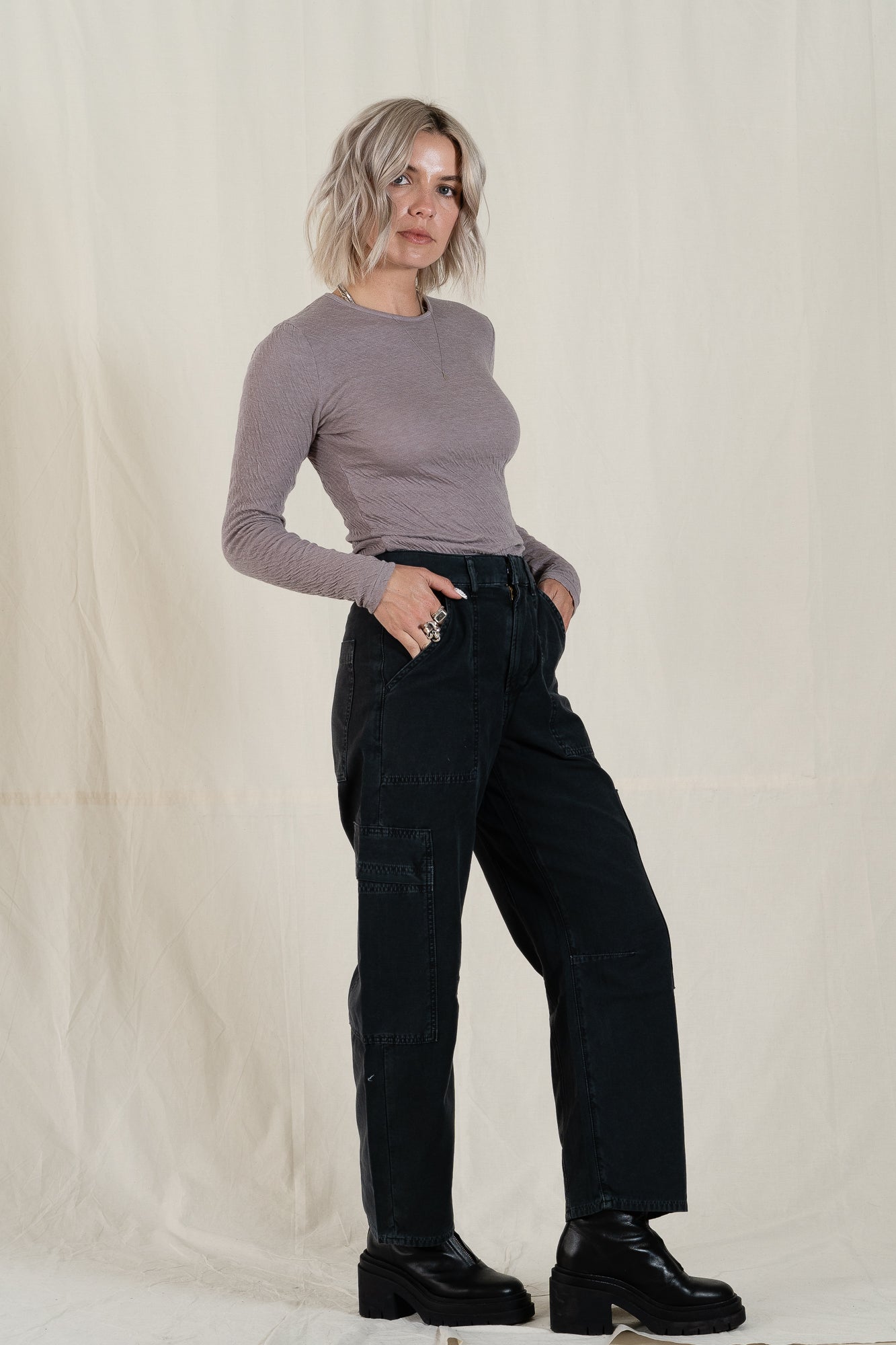 V::Room High Soft Double Face L/S Crew