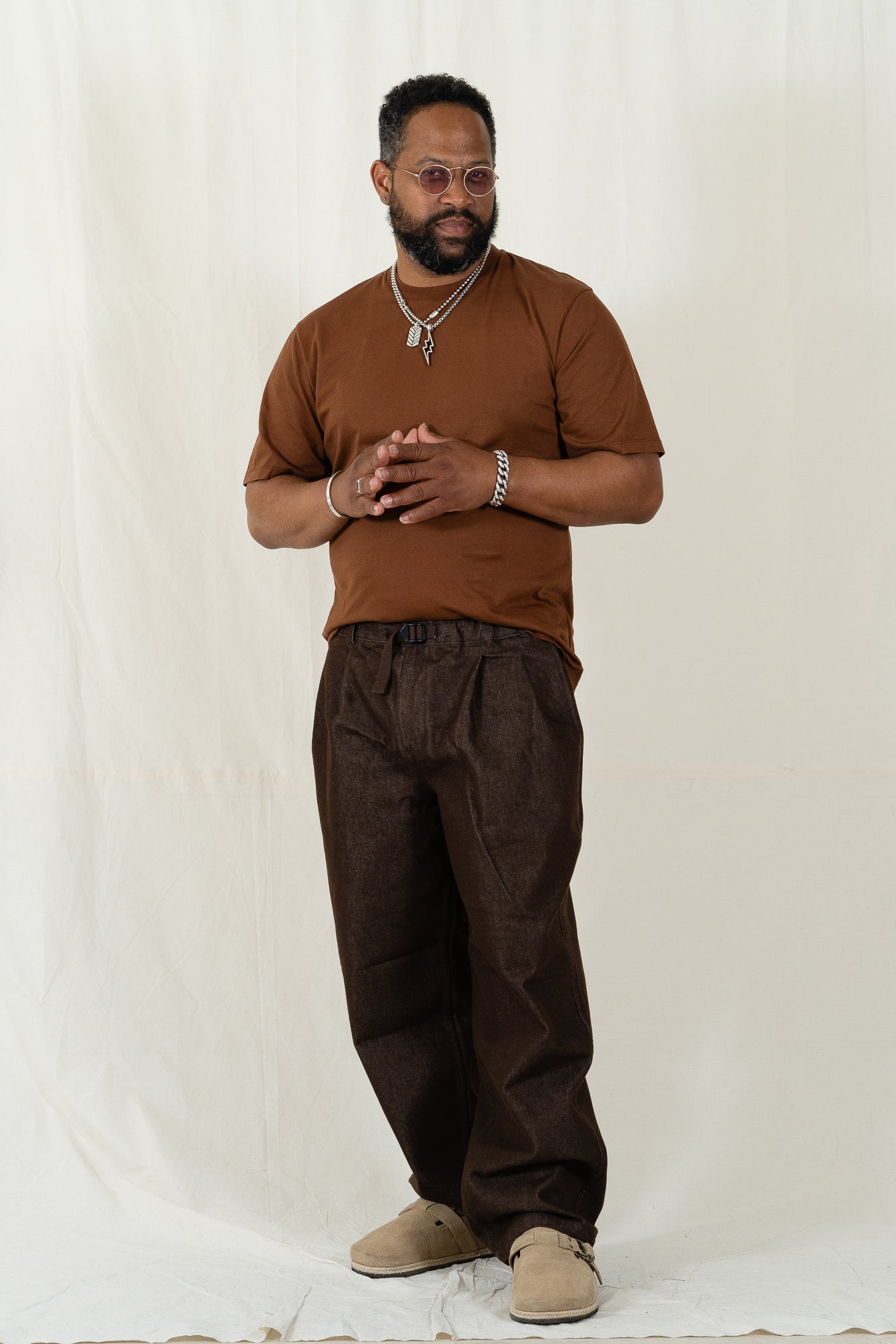 Kappy Two Tuck Wide Denim Pants