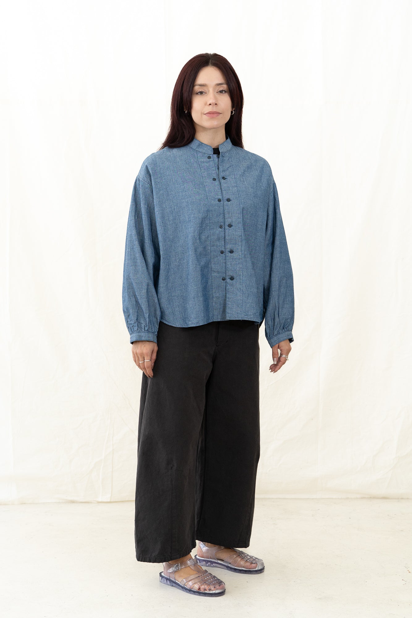 SARAHWEAR Indigo Dungaree Shirt