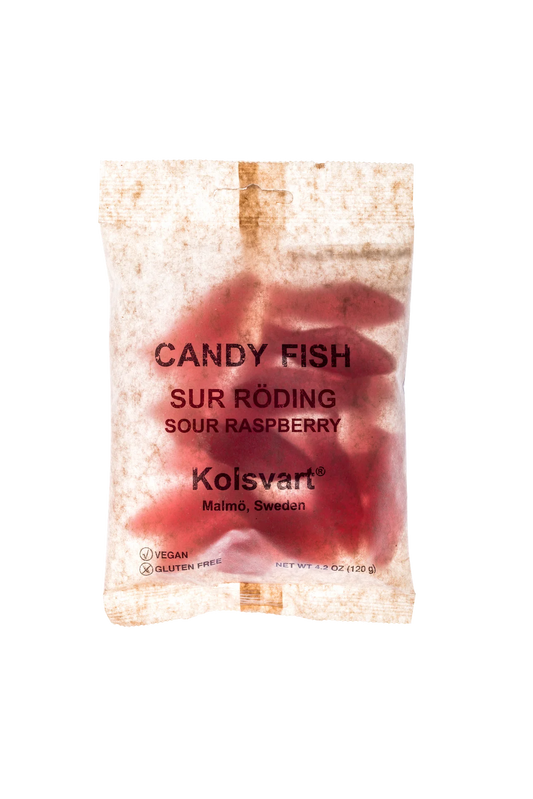 Kolsvart Sour Raspberry Swedish Fish