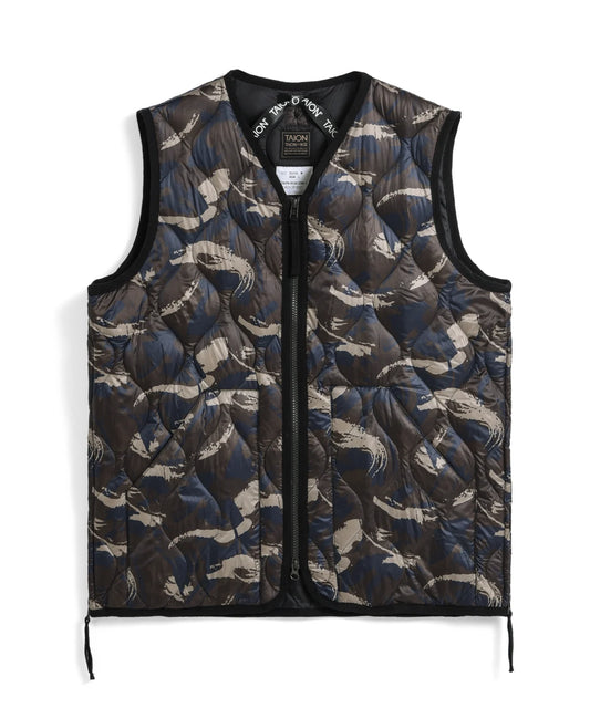 TAION Military V Neck W-Zip Down Vest (Soft Shell)