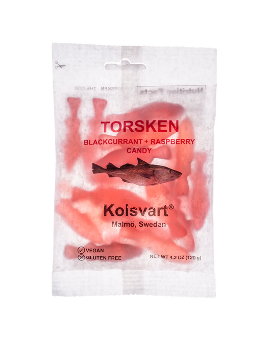 Kolsvart Black Currant + Raspberry Swedish Fish