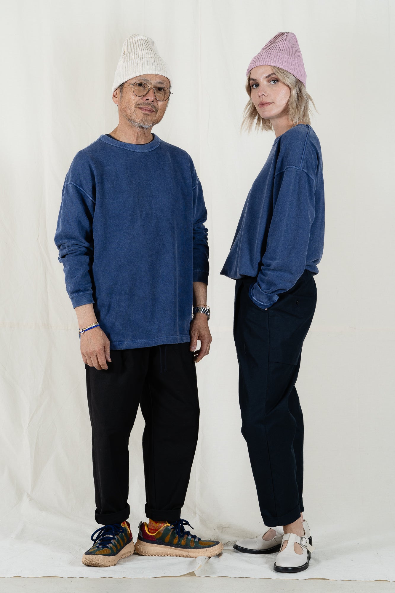 Jackman Faded Blue Sweat Himo Crew