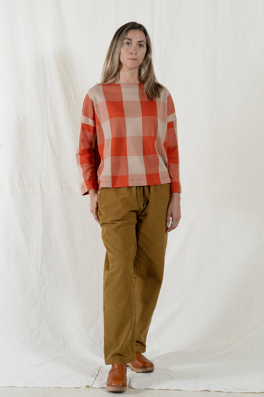 Beaumont Organic Leia-Cay Check Top