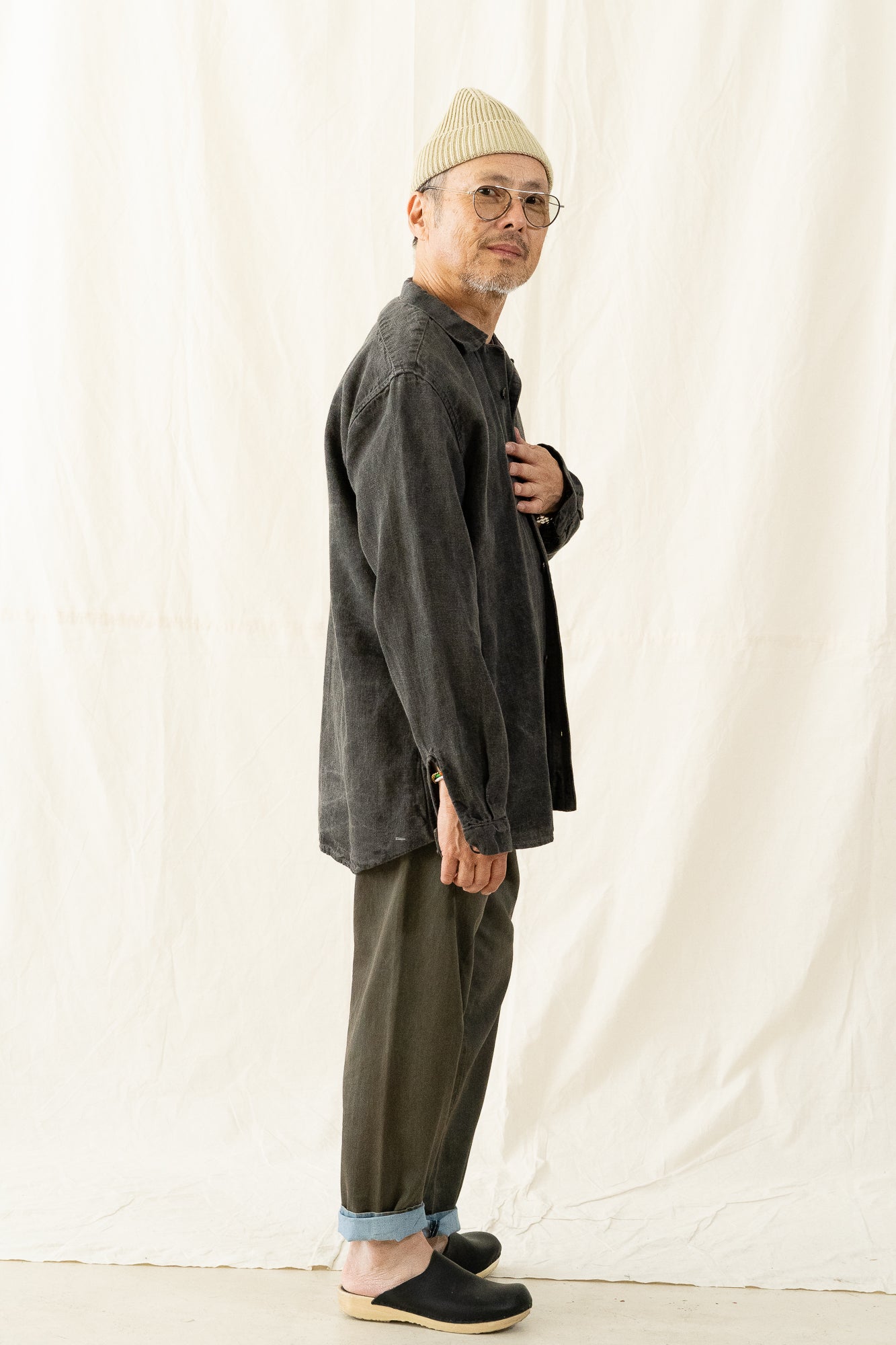 MATiAS Hana L/S Coal Italian Dobby Shirt