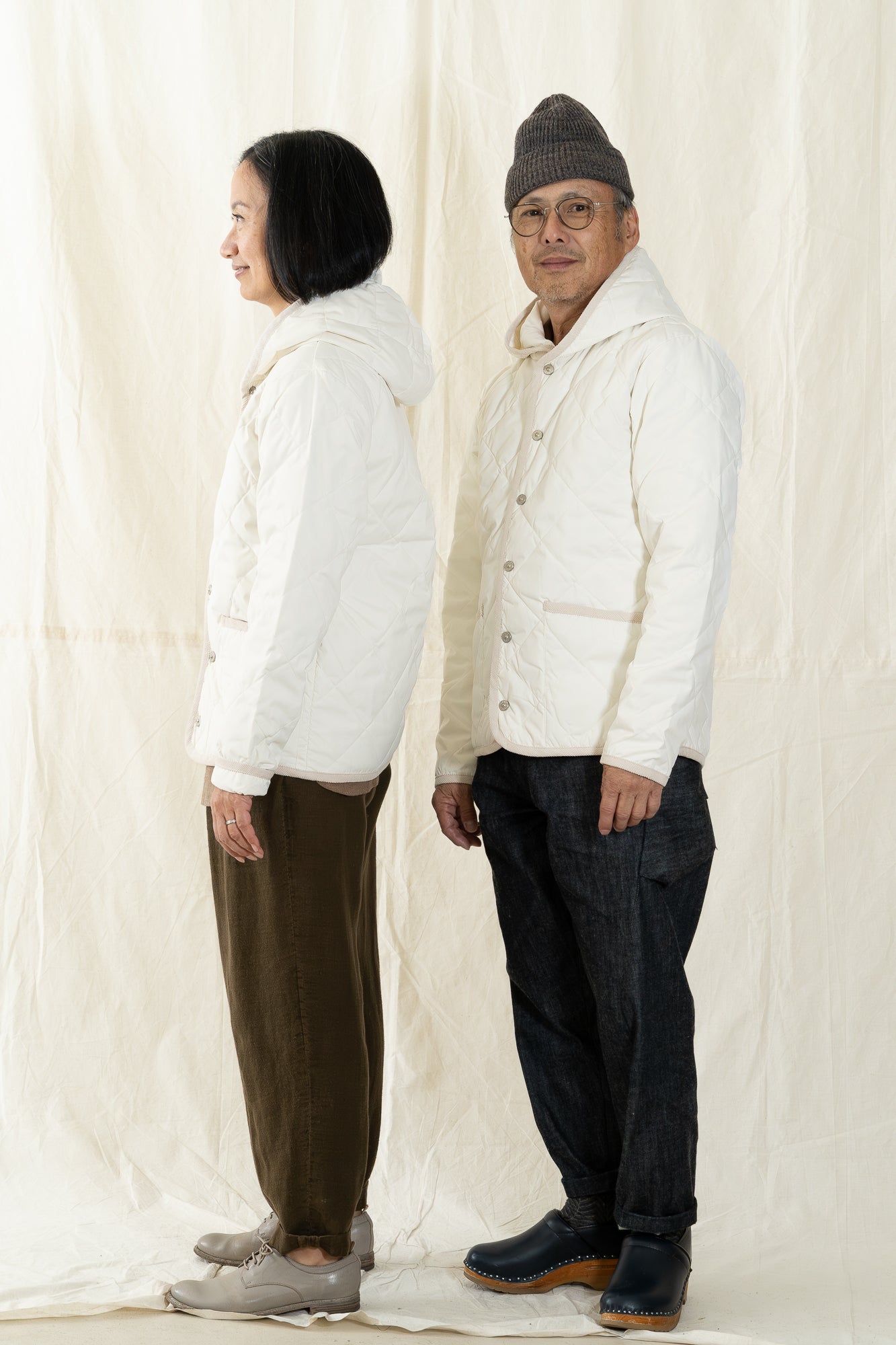 Taion Piping Hood Down Cardigan