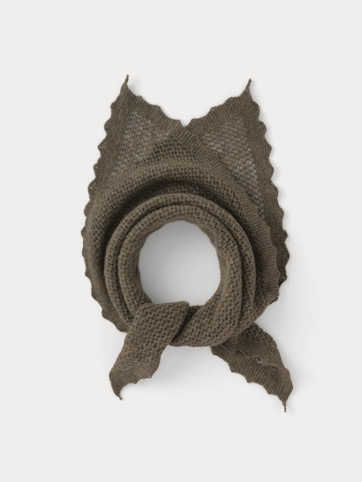Jo Gordon Nottingham Lace Neckerchief in Moss