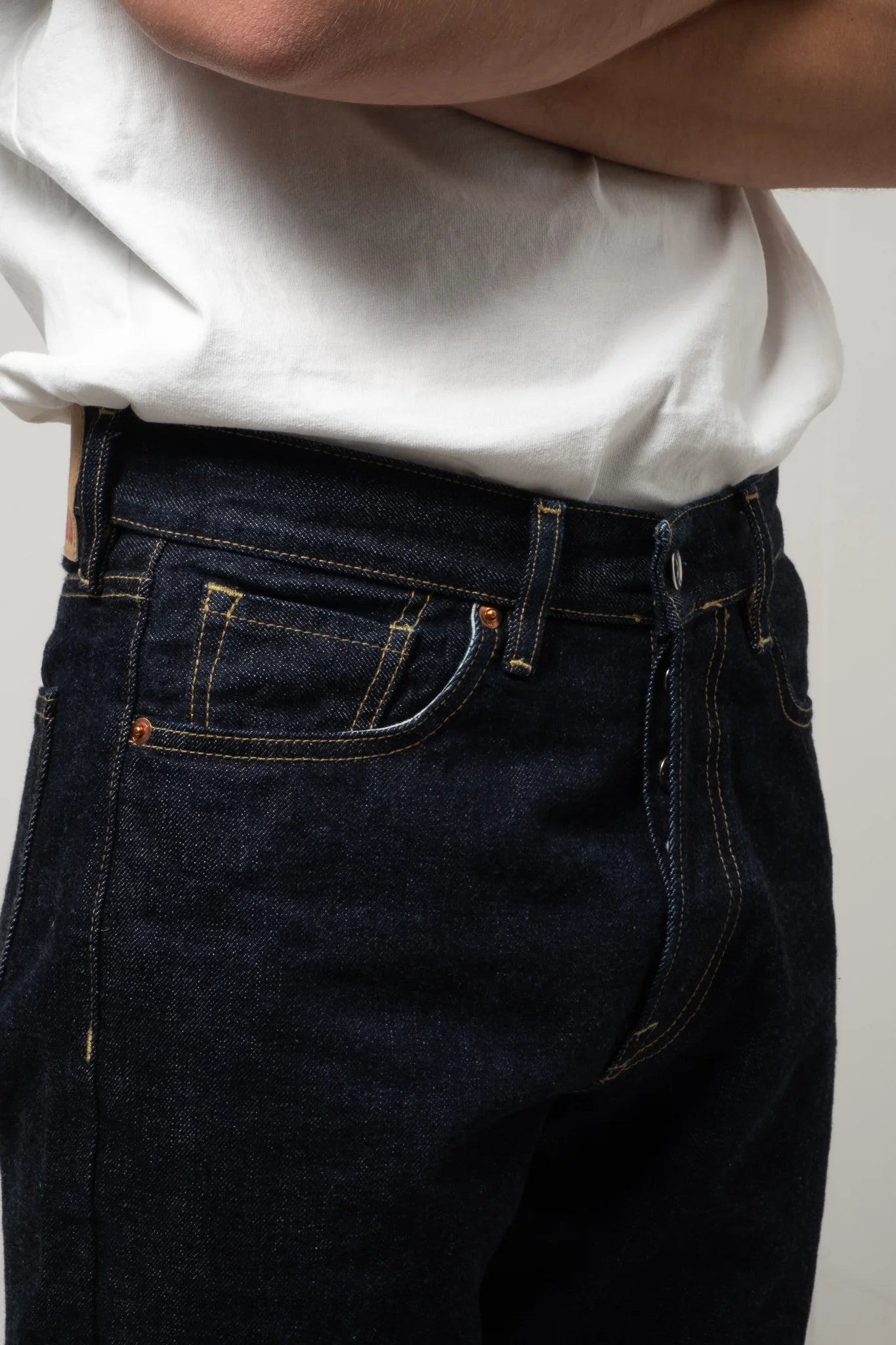 C.O.F. Studio M6 Straight 15oz Slub Selvedge Rinsed Denim