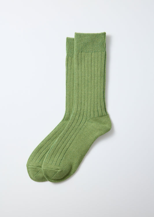 ROTOTO Cotton Wool Socks in Light Green