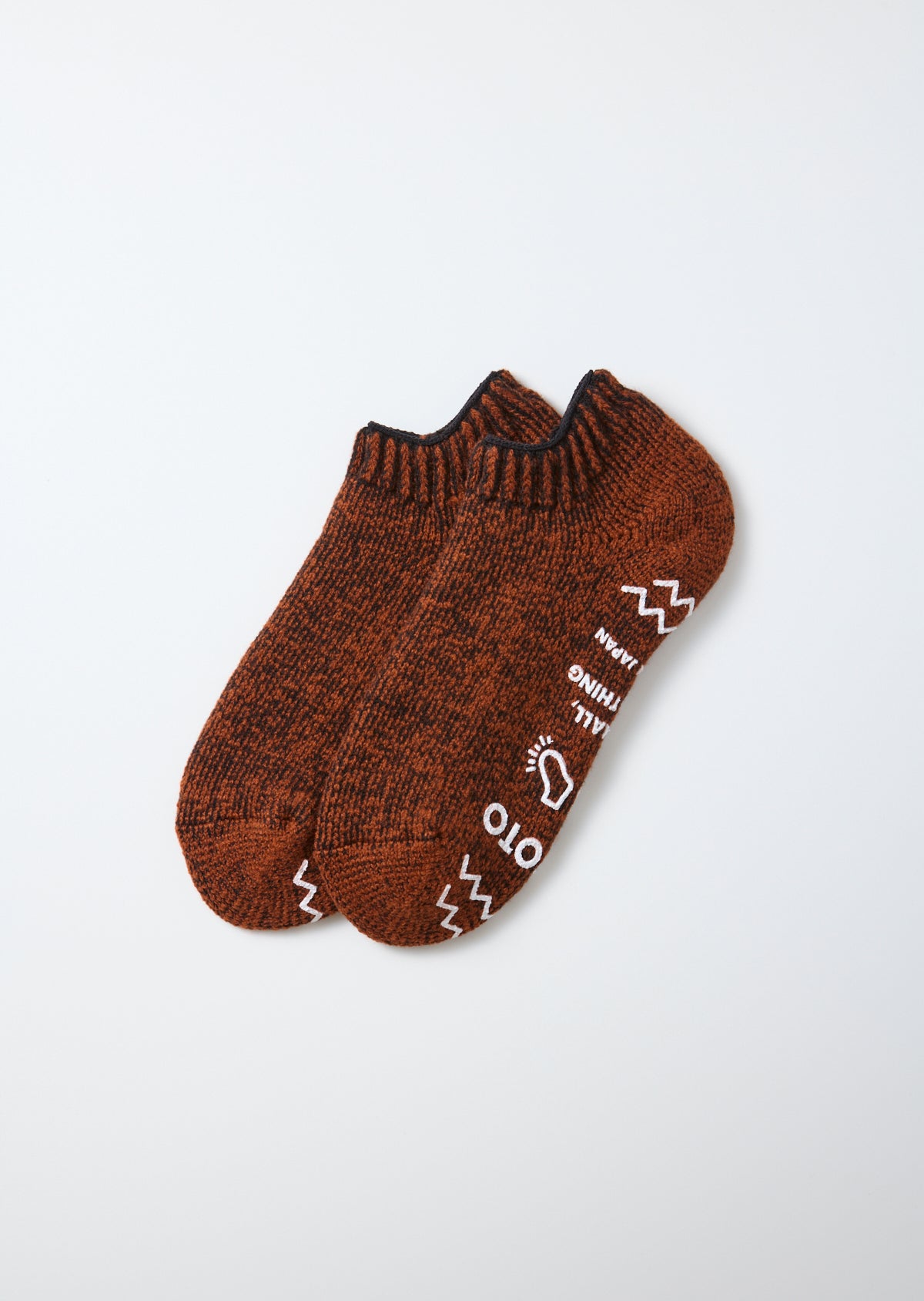 ROTOTO Pile Sock Slipper in Brown/Black