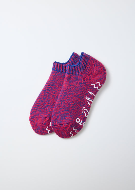 ROTOTO Pile Sock Slipper in Pink/Blue
