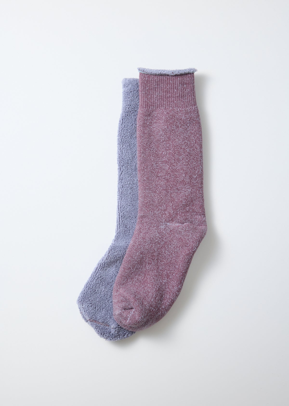 Rototo Reversible Pile Sock in Faded Purple