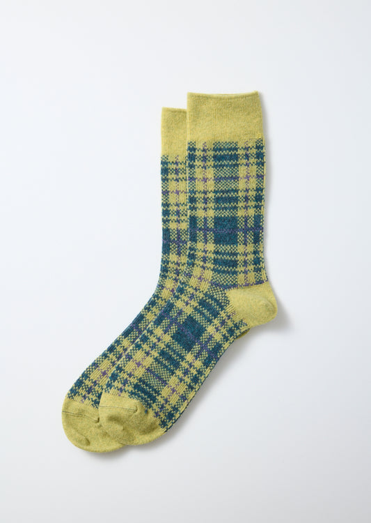 ROTOTO Check Pattern in Light Yellow/Peacock