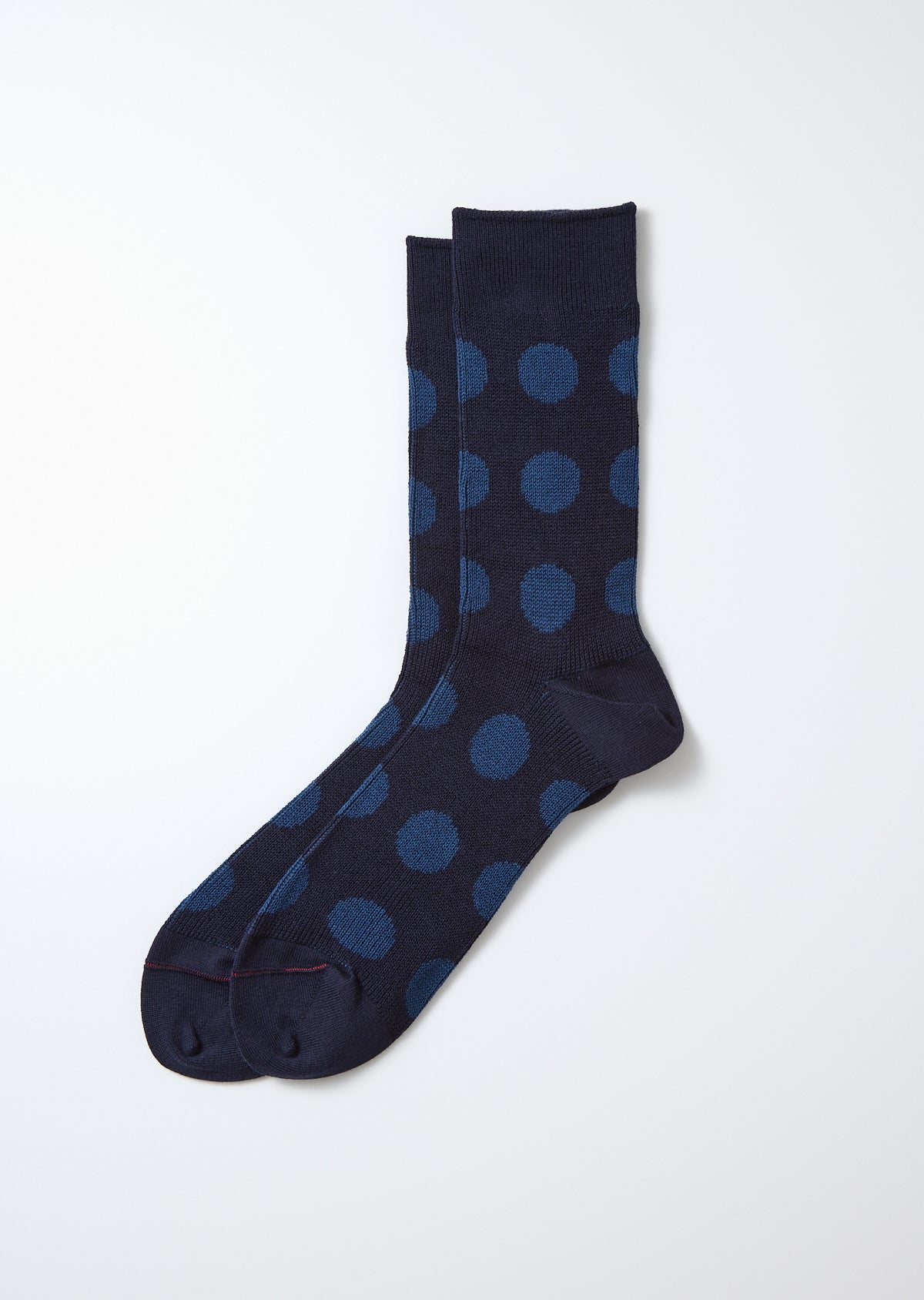 ROTOTO Porthole Dot Socks in Navy/Indigo