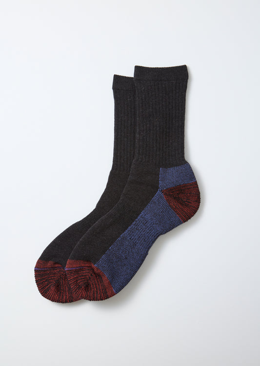 ROTOTO Double Face Merino Socks in Charcoal