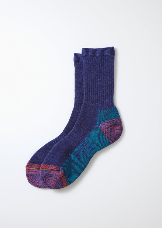 ROTOTO Double Face Merino Pile Socks in Dark Blue