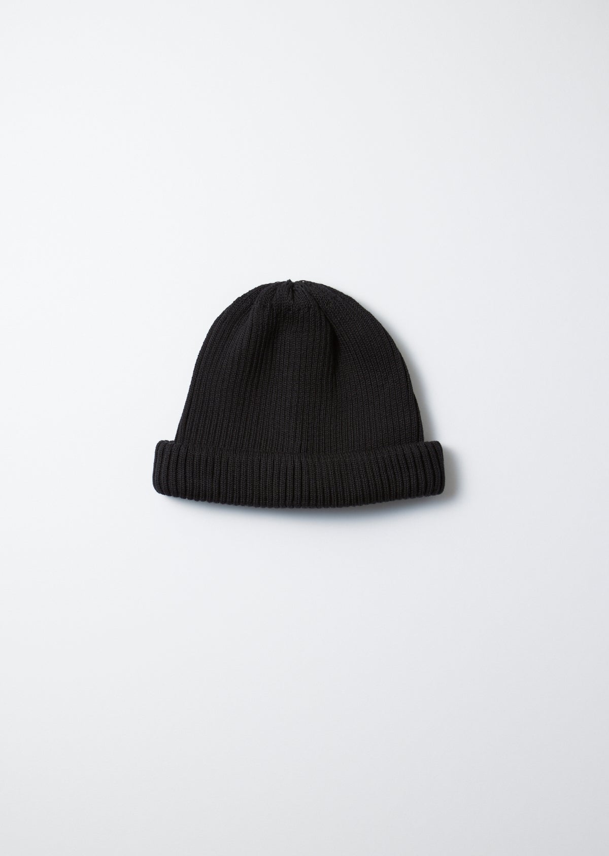 ROTOTO Cotton Roll Up Beanie in Black
