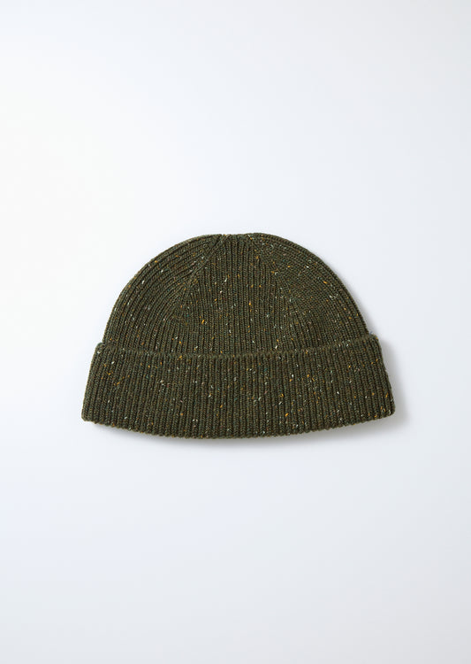 ROTOTO Nep Wool Seamless Beanie in Olive