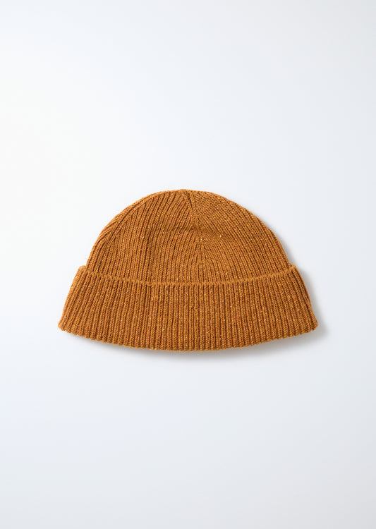 ROTOTO Nep Wool Seamless Beanie in Orange