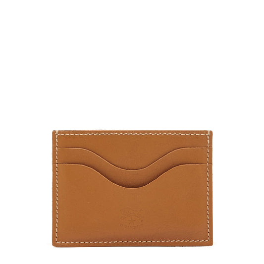 Il Bisonte Salina Card Case in Gianduia