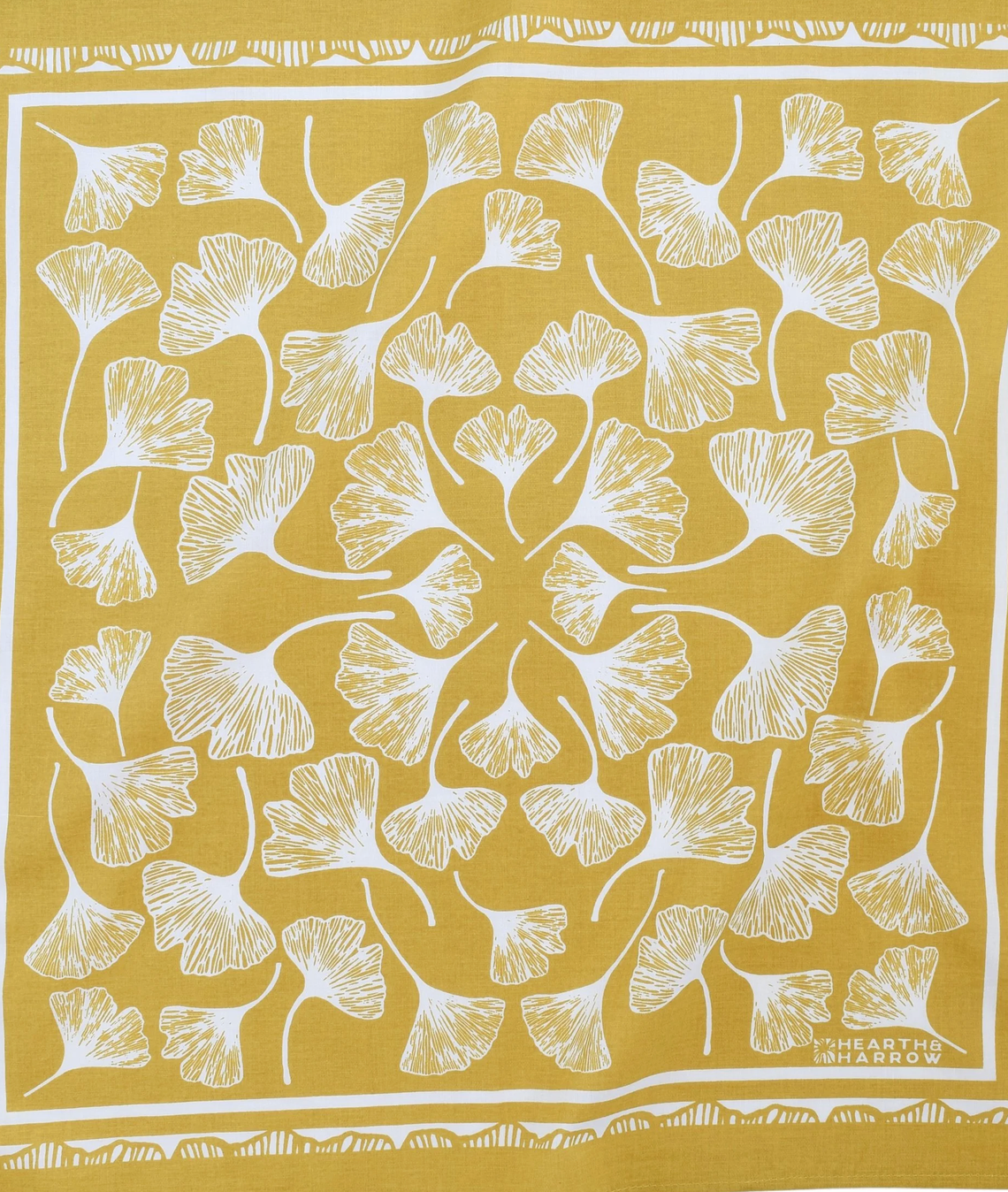 Hearth & Harrow Ginkgo Leaf Bandana - Yellow