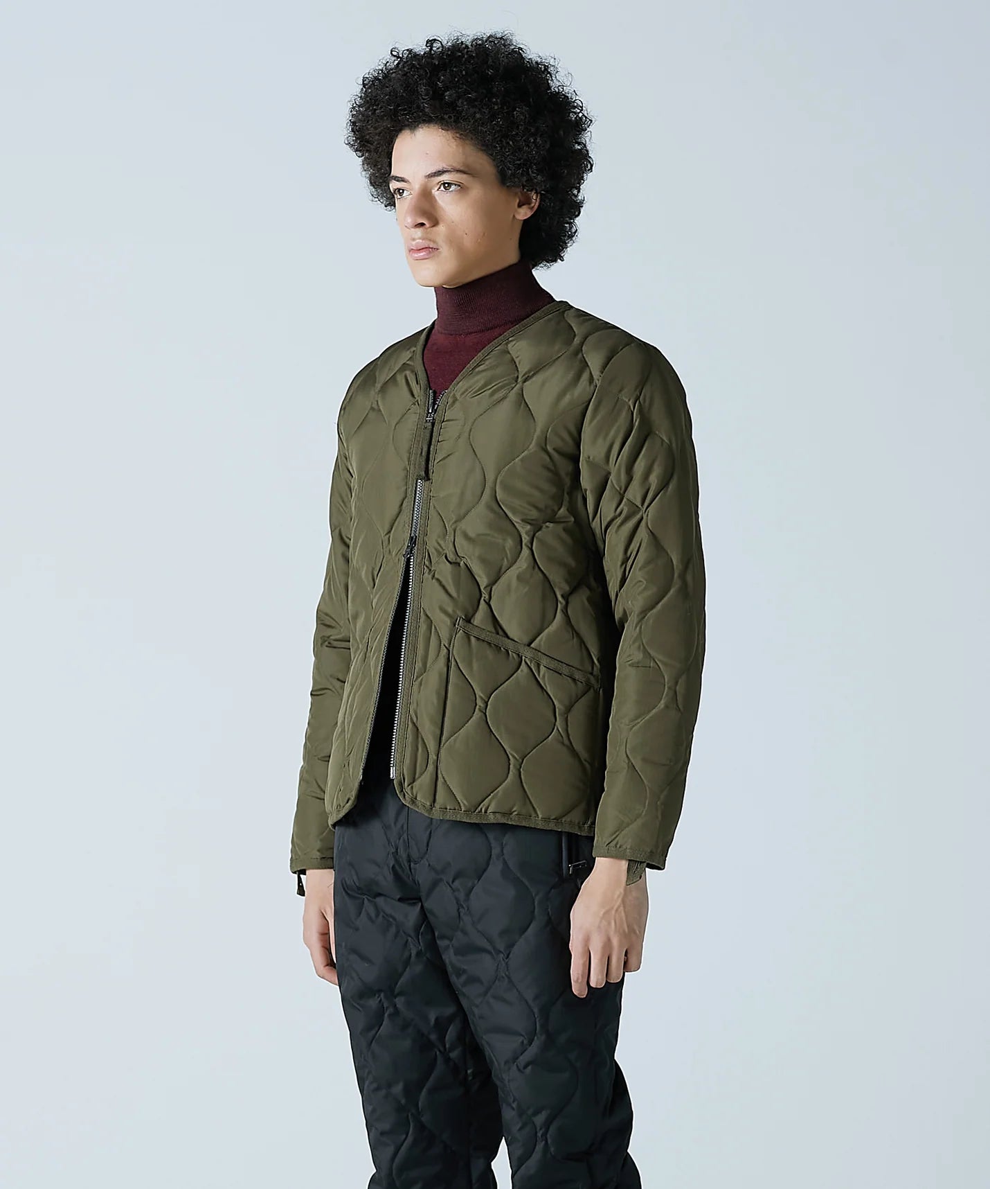 TAION Military V-Neck W-Zip Soft Down Jacket