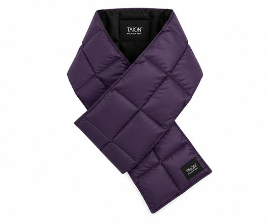 TAION Basic Down Scarf in Dark Purple