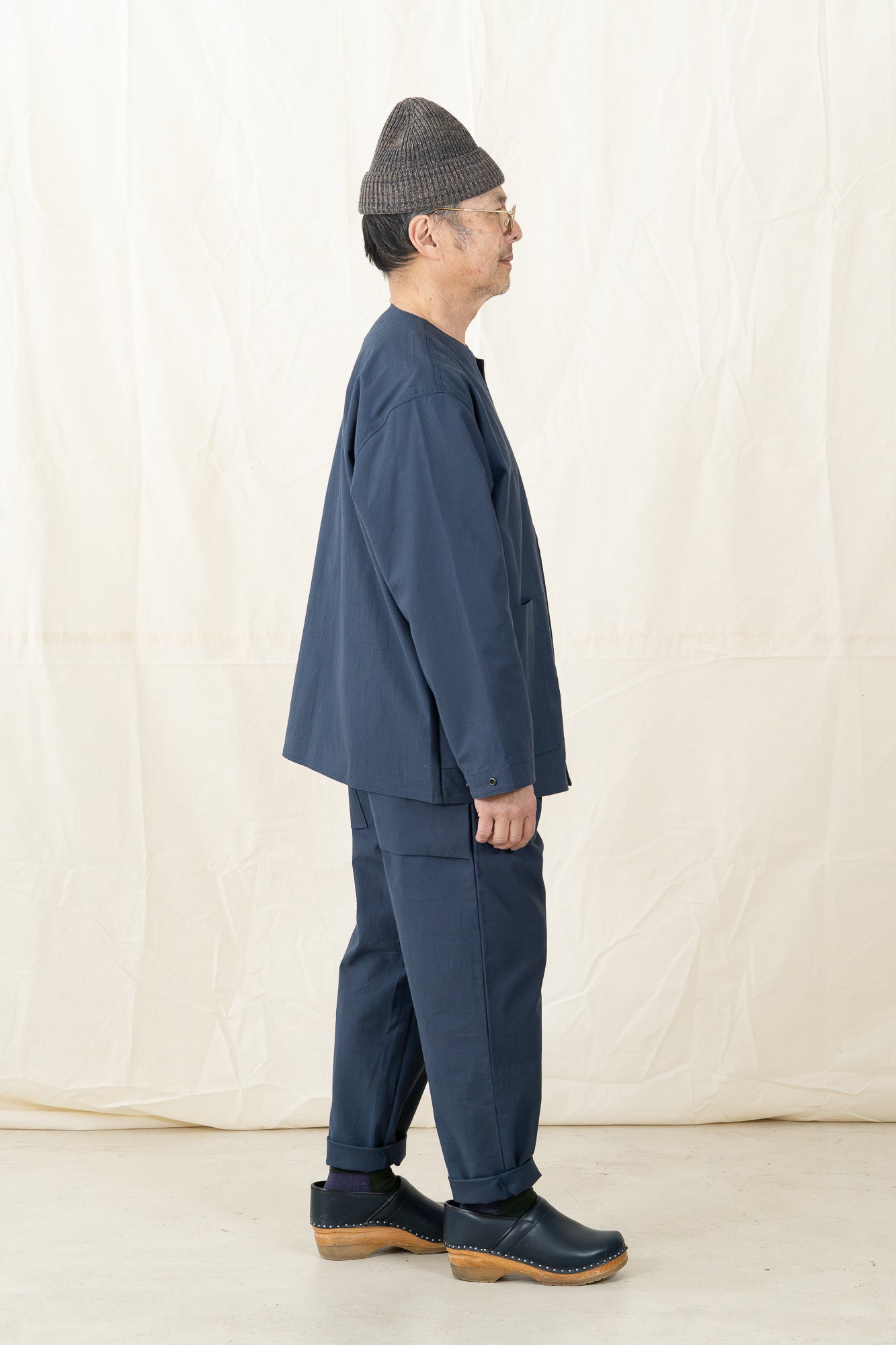 Jackman Back Nep Collarless Jacket