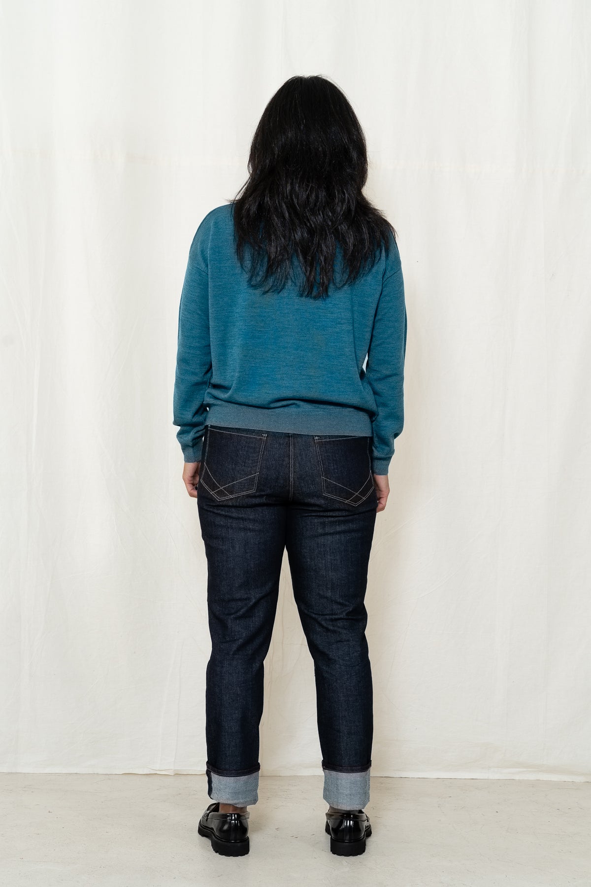 Casa Isaac Woman Cardigan in Turquoise-Taupe