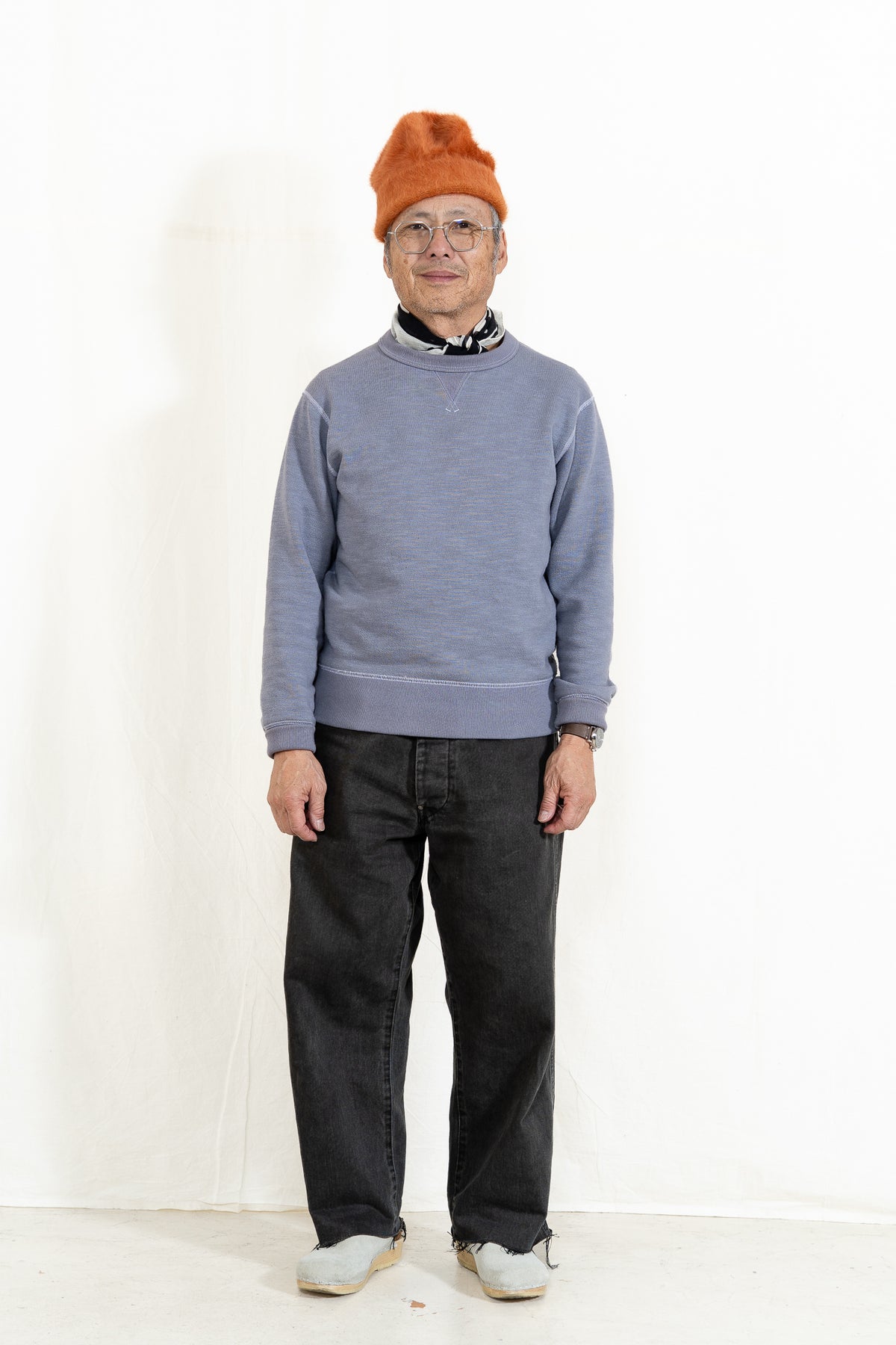 Reinhard Plank Cuffia Angora in Orange